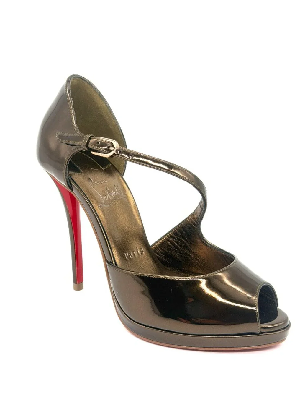 Christian Louboutin MISS ZIGOURATA ALTA.120 Cross Strap Pumps Heels Sandal